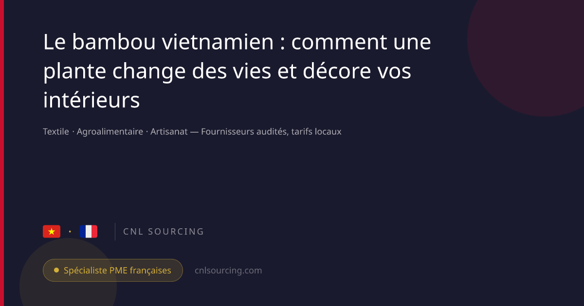 Le bambou vietnamien : comment une plante change des vies et décore vos intérieurs